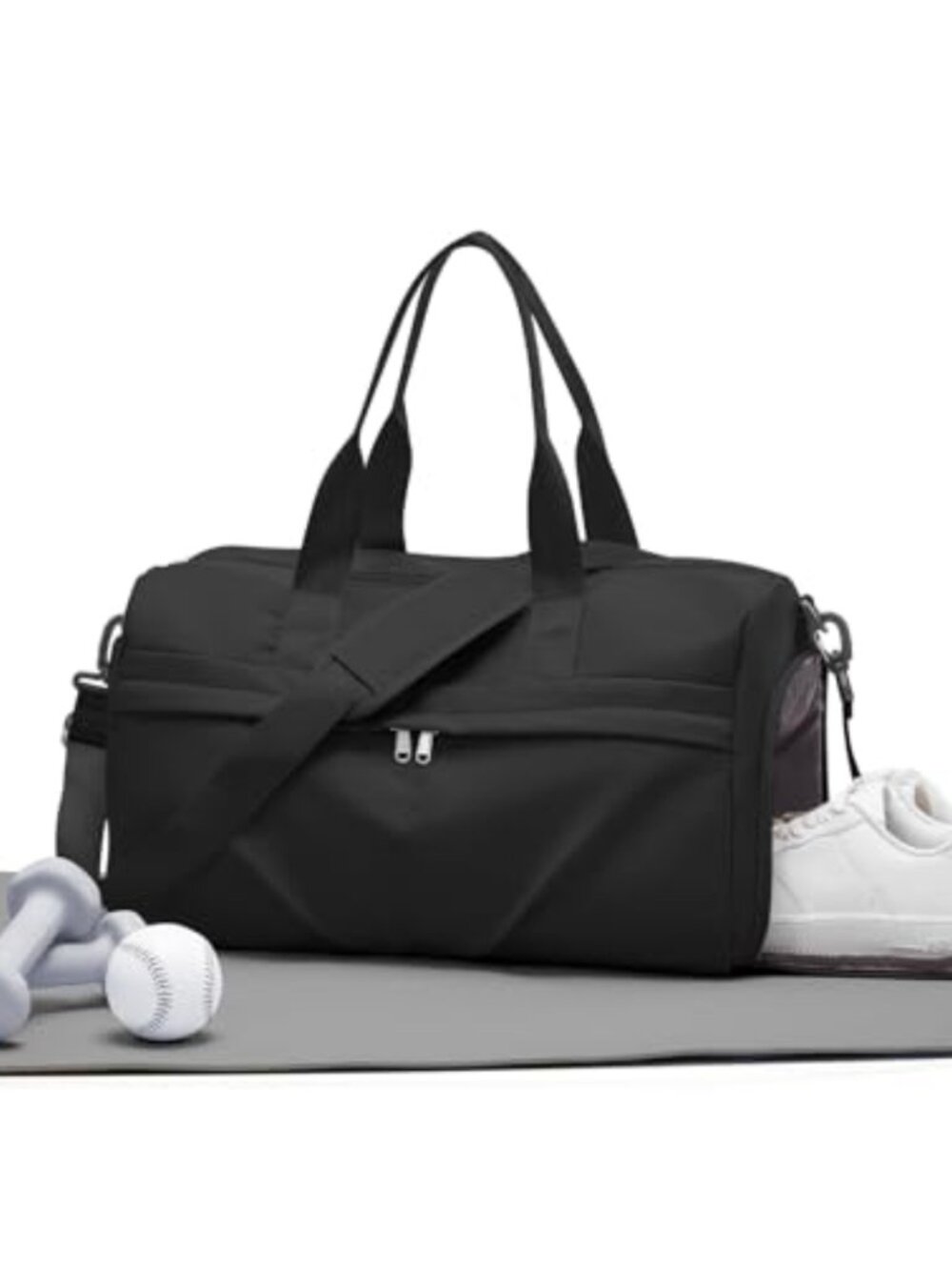 Large Capacity Gym Duffel Bag with Shoe Compartment and Waterproof Wet/Dry